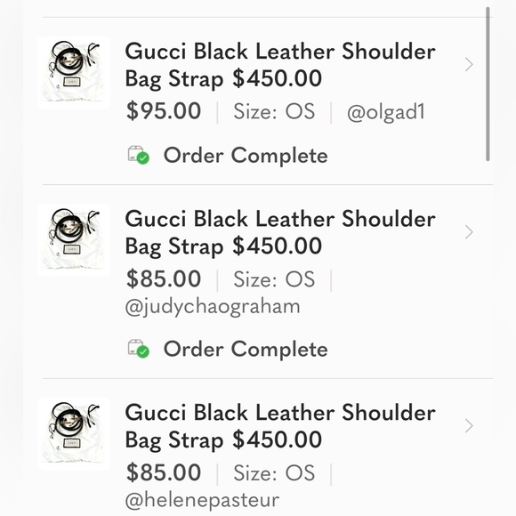 Gucci Black Leather Shoulder Bag Strap $450.00 - Picture 15 of 16